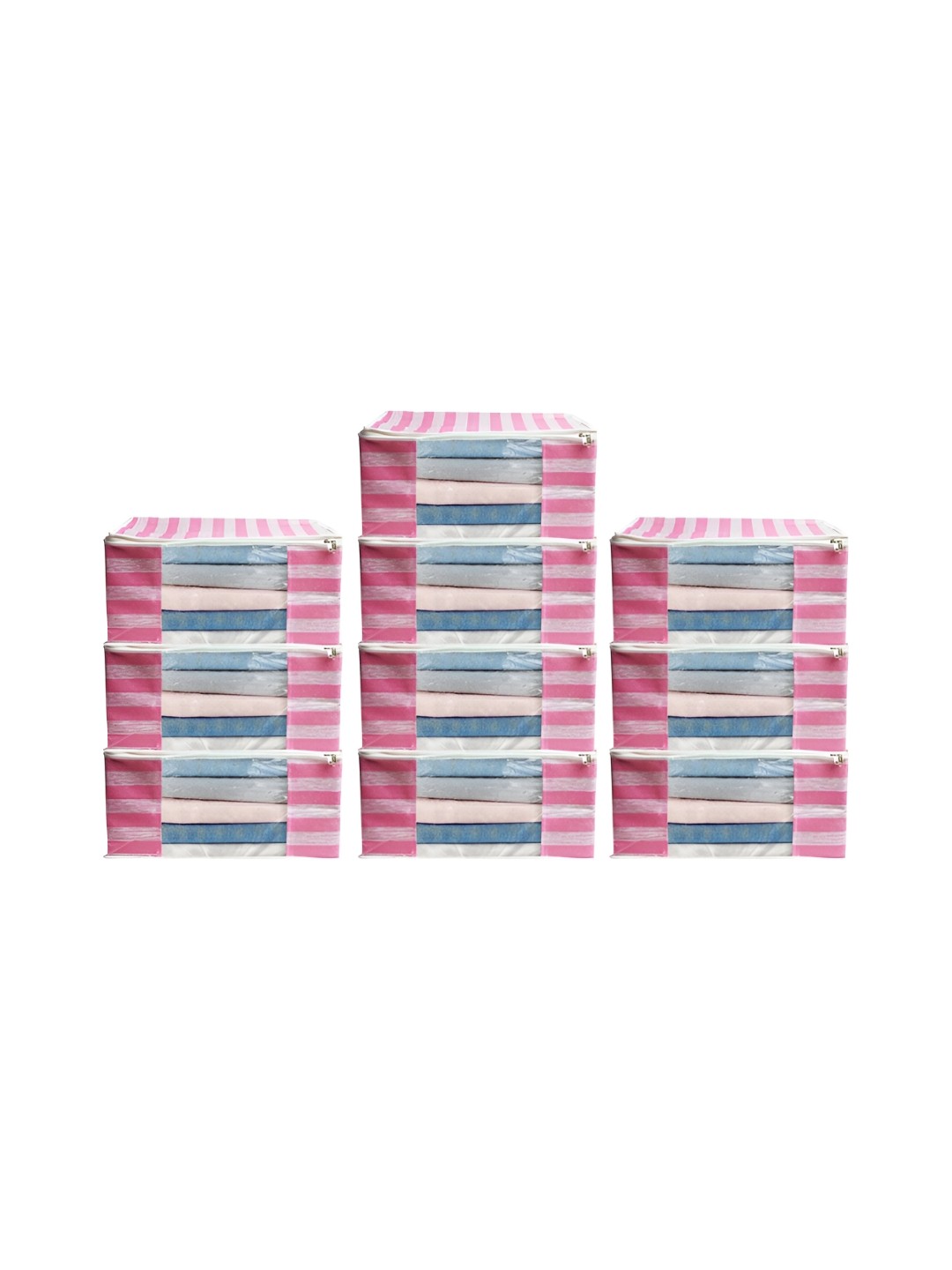 ANKIT INTERNATIONAL Pink & White 10 Pieces Striped Super Strong Multi-Utility Organisers
ANKIT INTERNATIONAL Pink & White 10 Pieces Striped Super Strong Multi-Utility Organisers