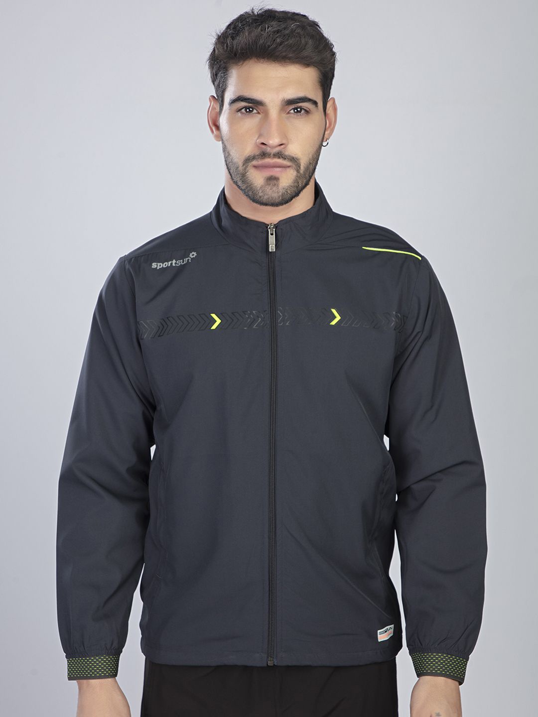 SPORT SUN Men Mock Collar Graphic Printed Sports Lightweight Sporty Jacket, Navy blue
SPORT SUN Men Mock Collar Graphic Printed Sports Lightweight Sporty Jacket, Navy blue