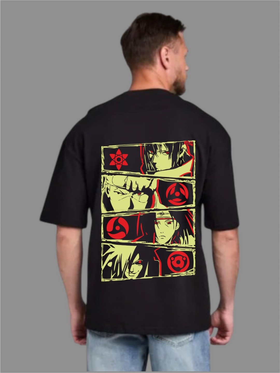 Uniplanet store Men Naruto Graphic Printed Round Neck Cotton Oversized T-shirt, Black
Uniplanet store Men Naruto Graphic Printed Round Neck Cotton Oversized T-shirt, Black