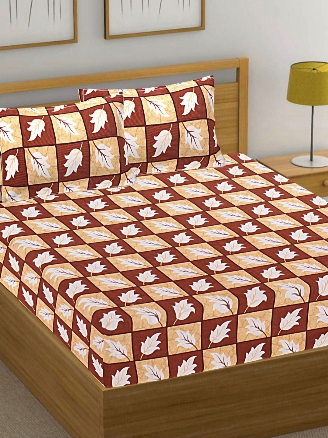 HASHCART Brown And Beige Floral Printed Cotton 210 TC Queen Bedsheet Set 2.40 m X 2.25 m
HASHCART Brown And Beige Floral Printed Cotton 210 TC Queen Bedsheet Set 2.40 m X 2.25 m