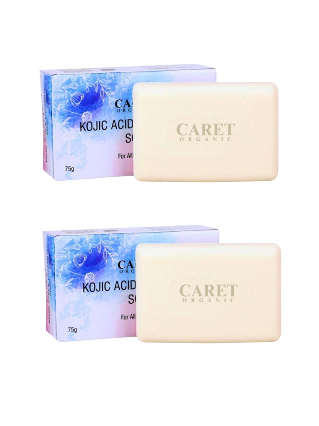 CARET ORGANIC Set Of 2 Vitamin C & Kojic Acid Soap For Skin Brightening - 75 g Each, White
CARET ORGANIC Set Of 2 Vitamin C & Kojic Acid Soap For Skin Brightening - 75 g Each, White