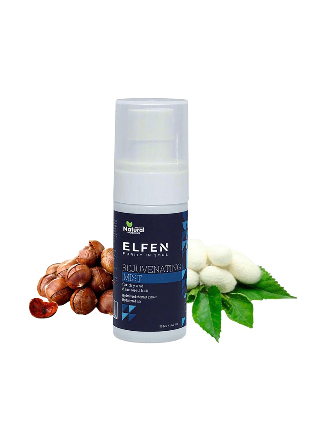 ELFEN Rejuvinating Hair Mist For Dry & Damaged Hair With Hydrolyzed Silk - 50ml, White
ELFEN Rejuvinating Hair Mist For Dry & Damaged Hair With Hydrolyzed Silk - 50ml, White