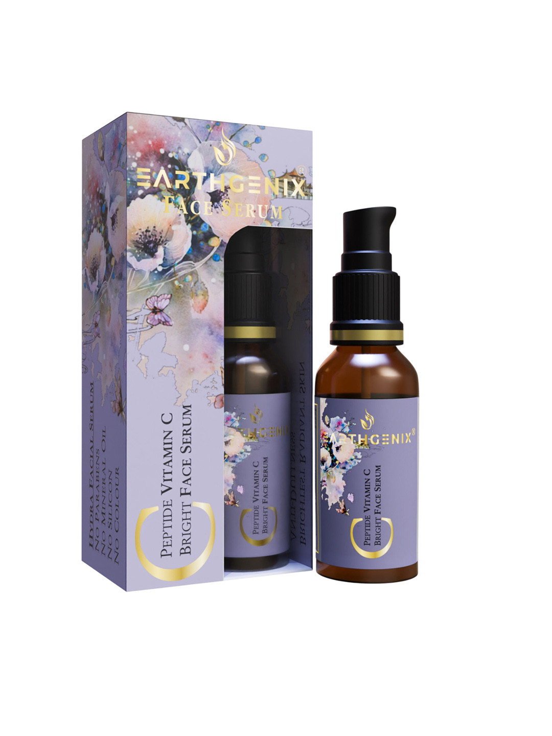 Earthgenix Peptide Vitamin C Bright Face Serum With Hyaluronic Acid - 30 ml, Purple 
Earthgenix Peptide Vitamin C Bright Face Serum With Hyaluronic Acid - 30 ml, Purple