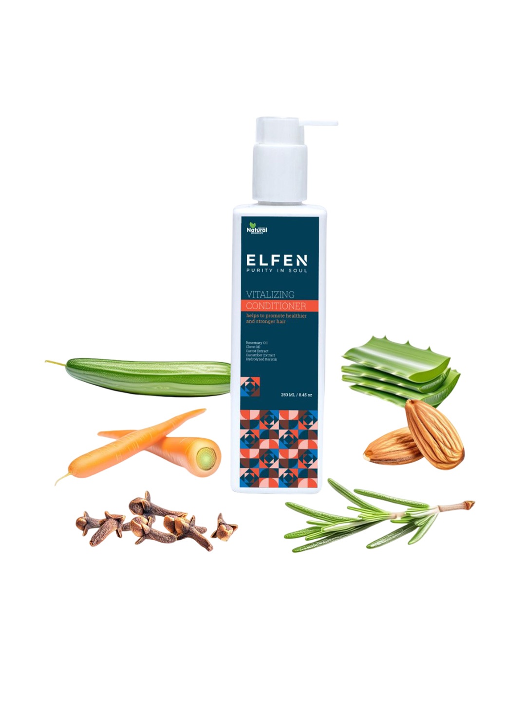 ELFEN Vitalizing Conditioner For Healthier & Strong Hair With Keratin & Clove - 250 ml, White
ELFEN Vitalizing Conditioner For Healthier & Strong Hair With Keratin & Clove - 250 ml, White