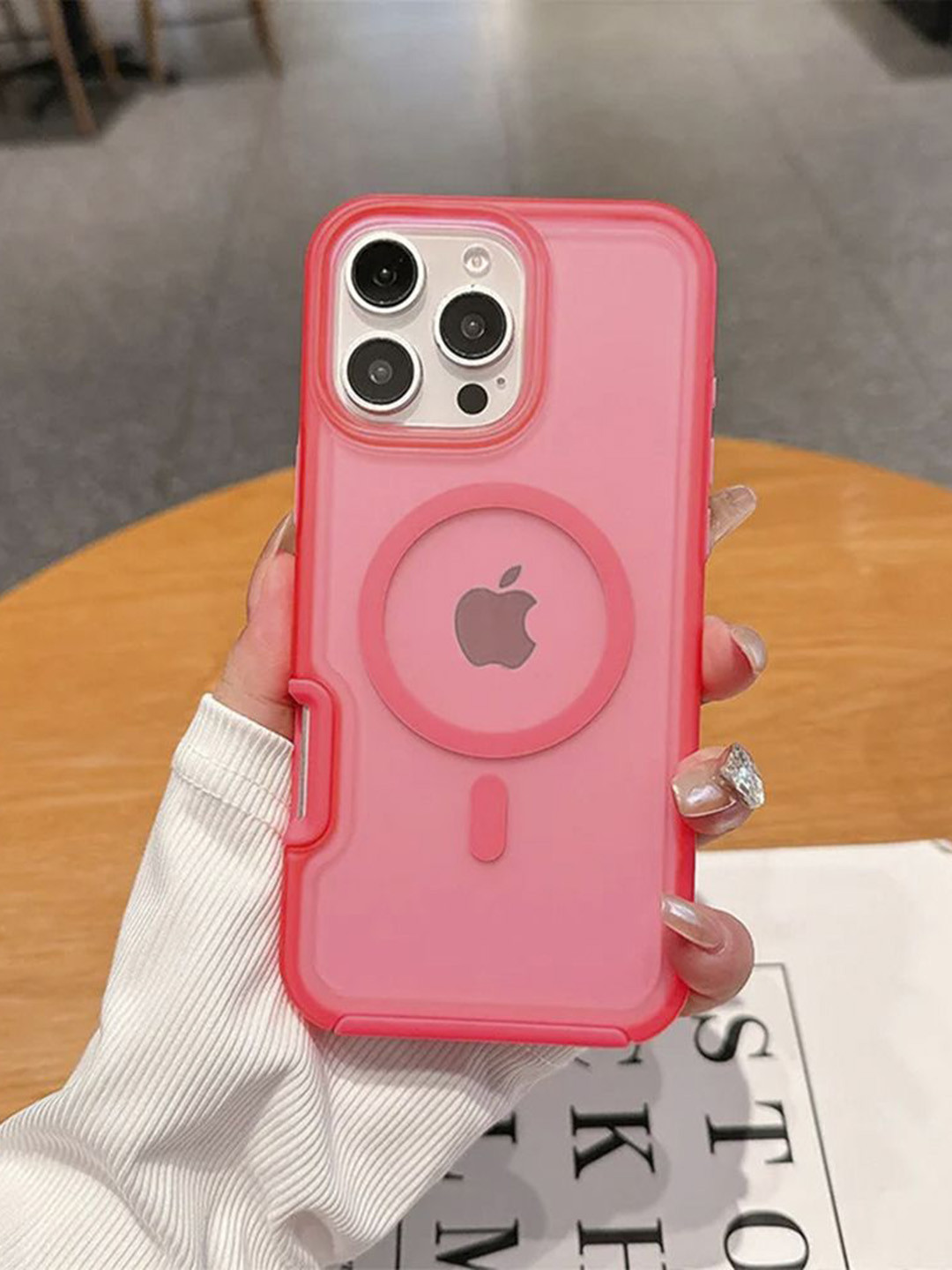 Luxury Kase LK173 Matte Translucent Armor Shockproof Mag-Safe iPhone 16 Pro Back Case, Rose
Luxury Kase LK173 Matte Translucent Armor Shockproof Mag-Safe iPhone 16 Pro Back Case, Rose
