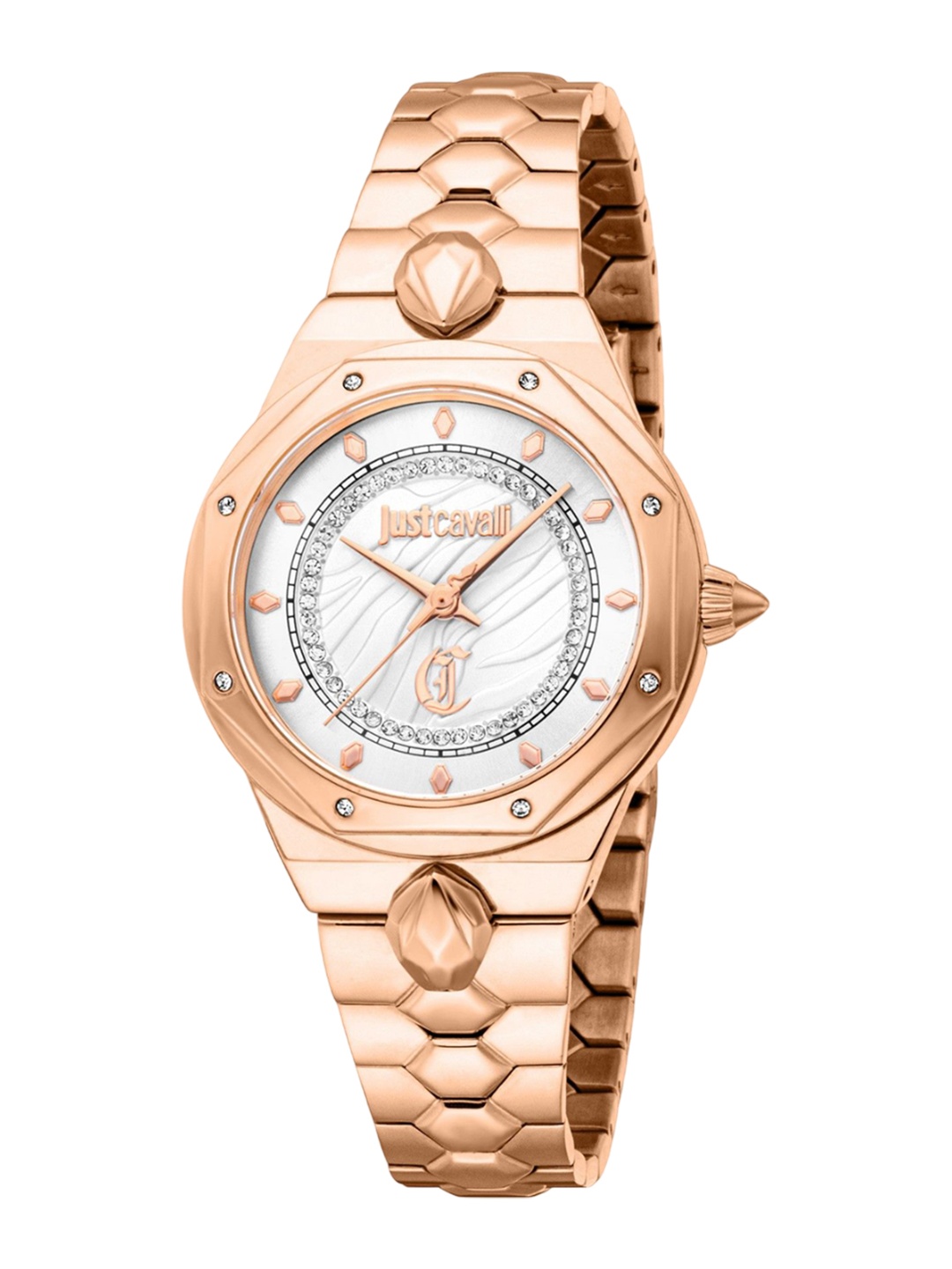 Just Cavalli Women Embellished Dial & Bracelet Style Straps Analogue Watch JC1L277M0035, Rose gold
Just Cavalli Women Embellished Dial & Bracelet Style Straps Analogue Watch JC1L277M0035, Rose gold