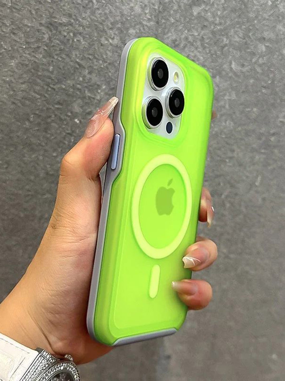 Luxury Kase LK173 Matte Translucent Shockproof Mag-Safe Case iPhone 16 Pro Back Case, Lime green
Luxury Kase LK173 Matte Translucent Shockproof Mag-Safe Case iPhone 16 Pro Back Case, Lime green