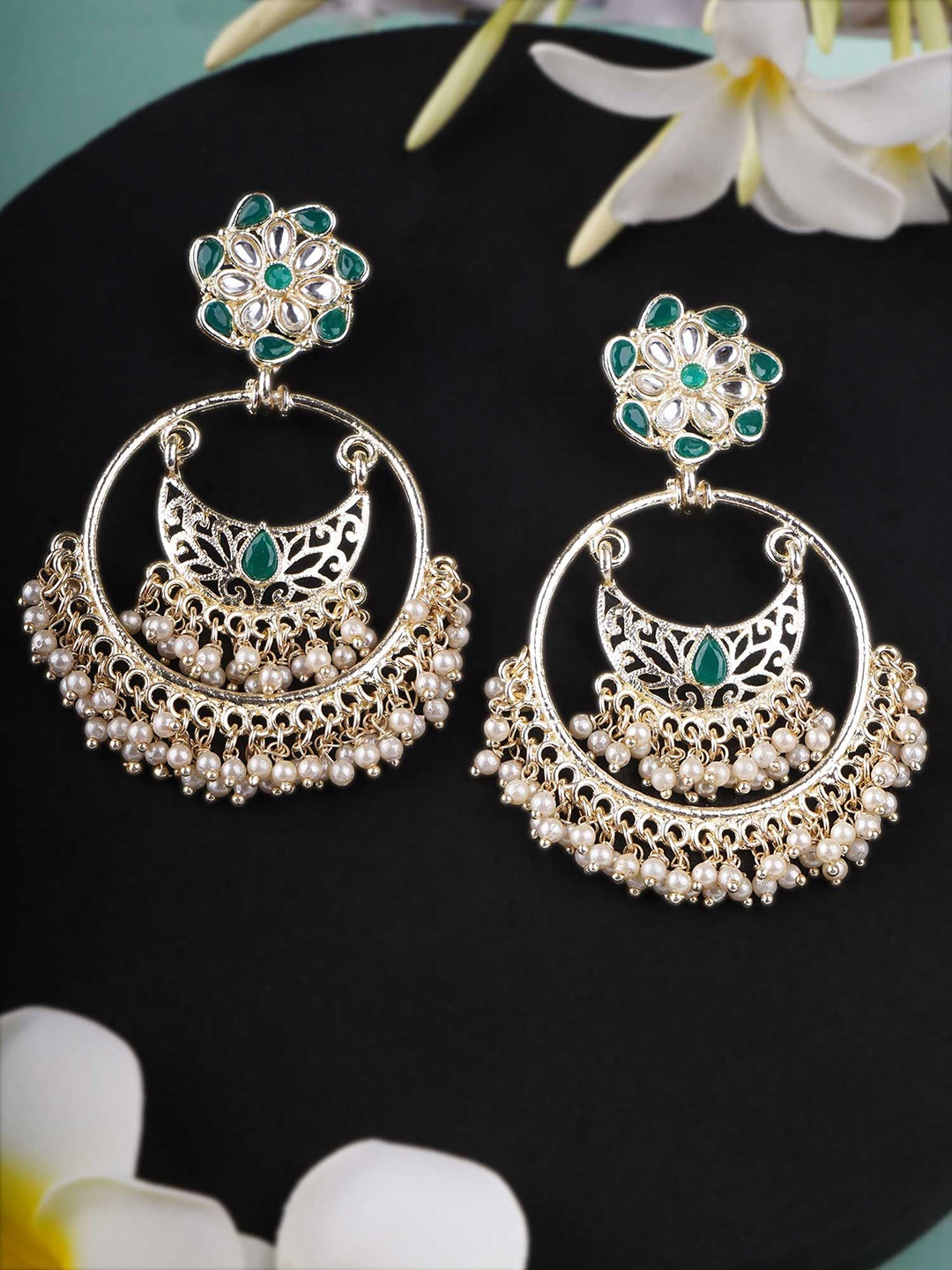 Adwitiya Collection Gold-Plated Artificial Stones Studed And Beaded Circular Drop Earrings
Adwitiya Collection Gold-Plated Artificial Stones Studed And Beaded Circular Drop Earrings