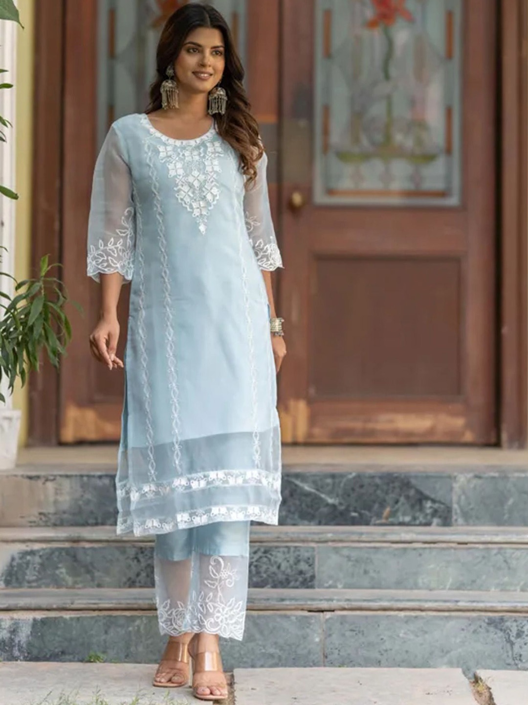 Bought First Women Embroidered Regular Thread Work Kurti with Pyjamas & With Dupatta, Blue
Bought First Women Embroidered Regular Thread Work Kurti with Pyjamas & With Dupatta, Blue