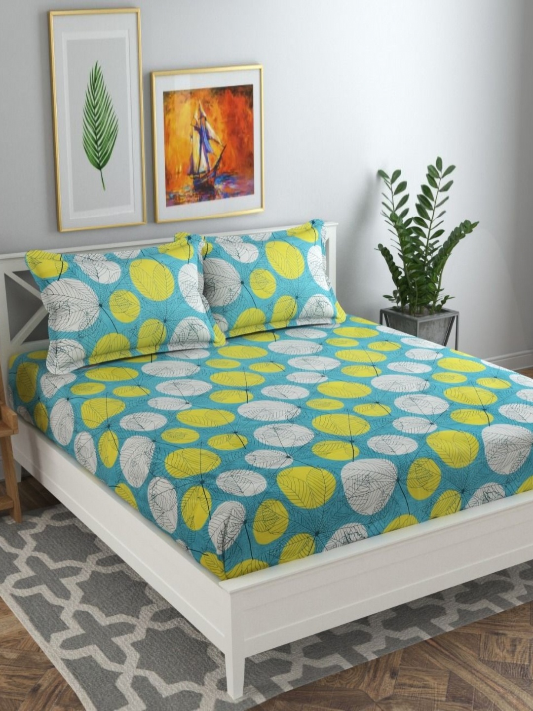 bsb home Aspire Yellow & Blue Floral Microfiber 140 TC Queen Bedsheet Set- 2.2 m x 2.1 m
bsb home Aspire Yellow & Blue Floral Microfiber 140 TC Queen Bedsheet Set- 2.2 m x 2.1 m