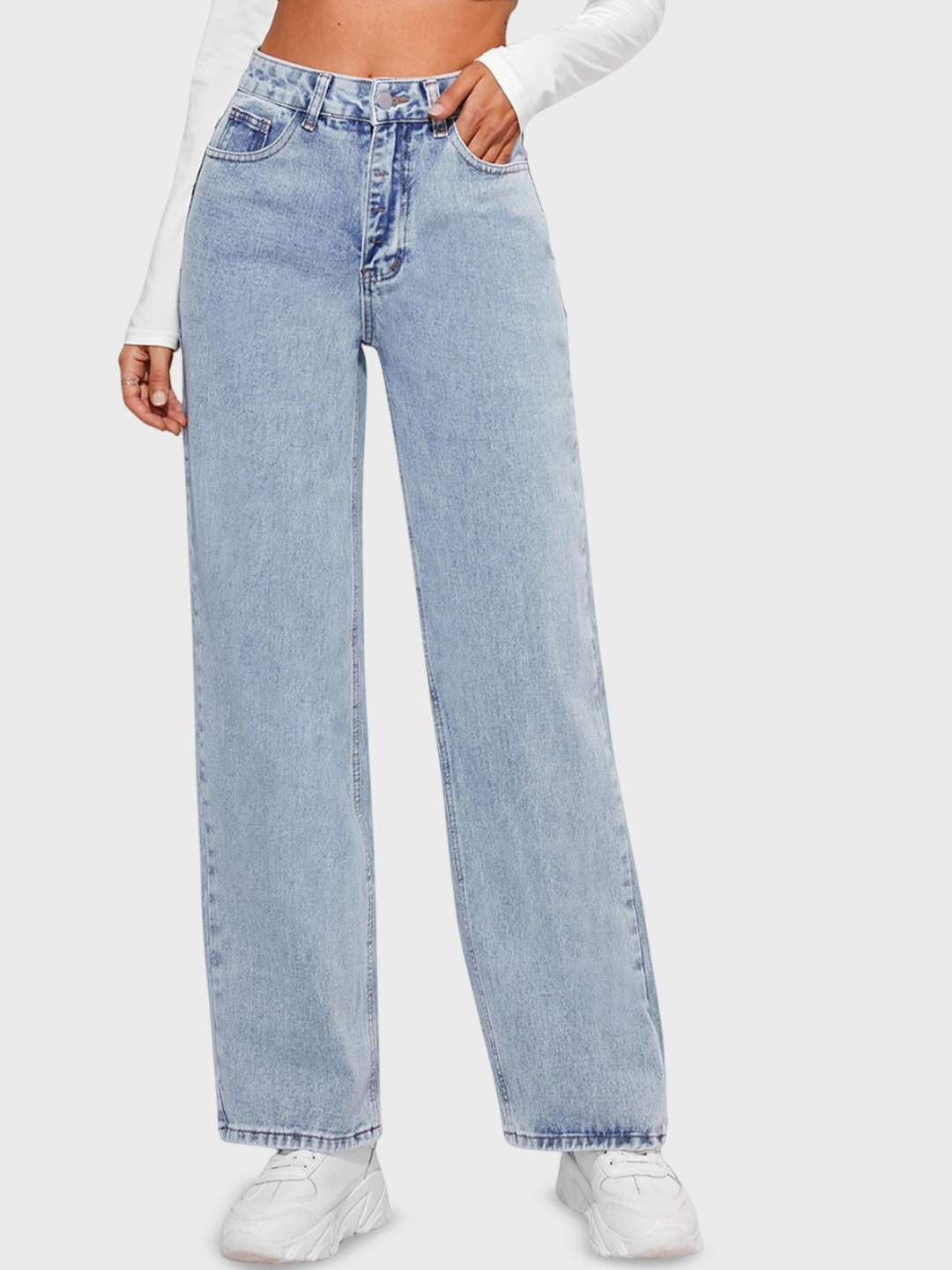 Glossia Women Comfort Straight Fit High-Rise Light Fade Acid Wash Stretchable Jeans, Blue
Glossia Women Comfort Straight Fit High-Rise Light Fade Acid Wash Stretchable Jeans, Blue