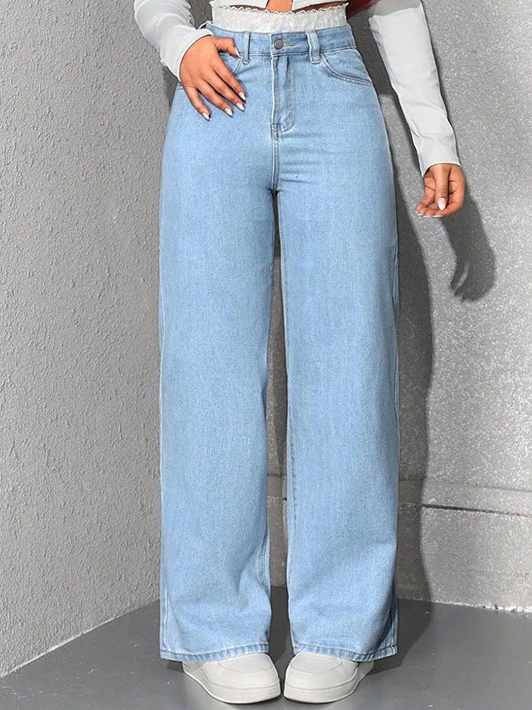 Glossia Women Comfort Straight Fit High-Rise Light Fade Acid Wash Stretchable Jeans, Blue
Glossia Women Comfort Straight Fit High-Rise Light Fade Acid Wash Stretchable Jeans, Blue
