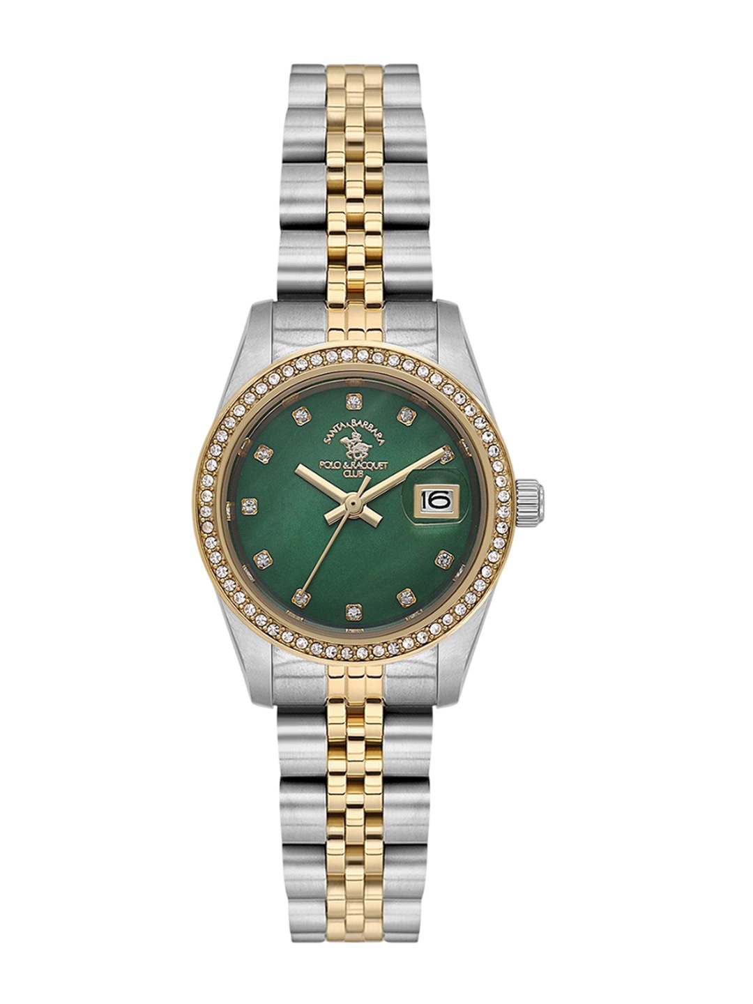 SANTA BARBARA POLO & RACQUET CLUB Women Dial & Stainless Steel Straps Watch SB.4.10015-5, Green
SANTA BARBARA POLO & RACQUET CLUB Women Dial & Stainless Steel Straps Watch SB.4.10015-5, Green