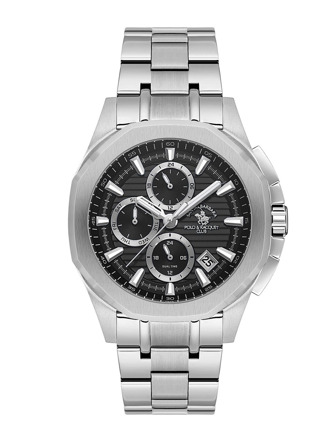 SANTA BARBARA POLO & RACQUET CLUB Men Dial & Stainless Steel Analogue Watch SB.1.10608-2, Black
SANTA BARBARA POLO & RACQUET CLUB Men Dial & Stainless Steel Analogue Watch SB.1.10608-2, Black