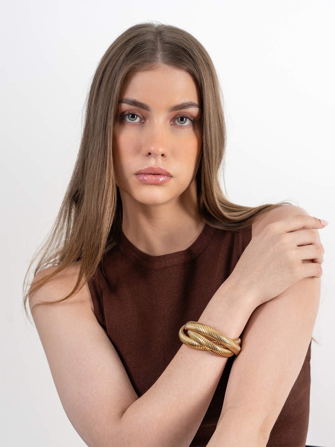 ZAISHA 18KT Gold Plated Stainless Steel Misterio Chunky 2 layers Multistrand Bracelet
ZAISHA 18KT Gold Plated Stainless Steel Misterio Chunky 2 layers Multistrand Bracelet