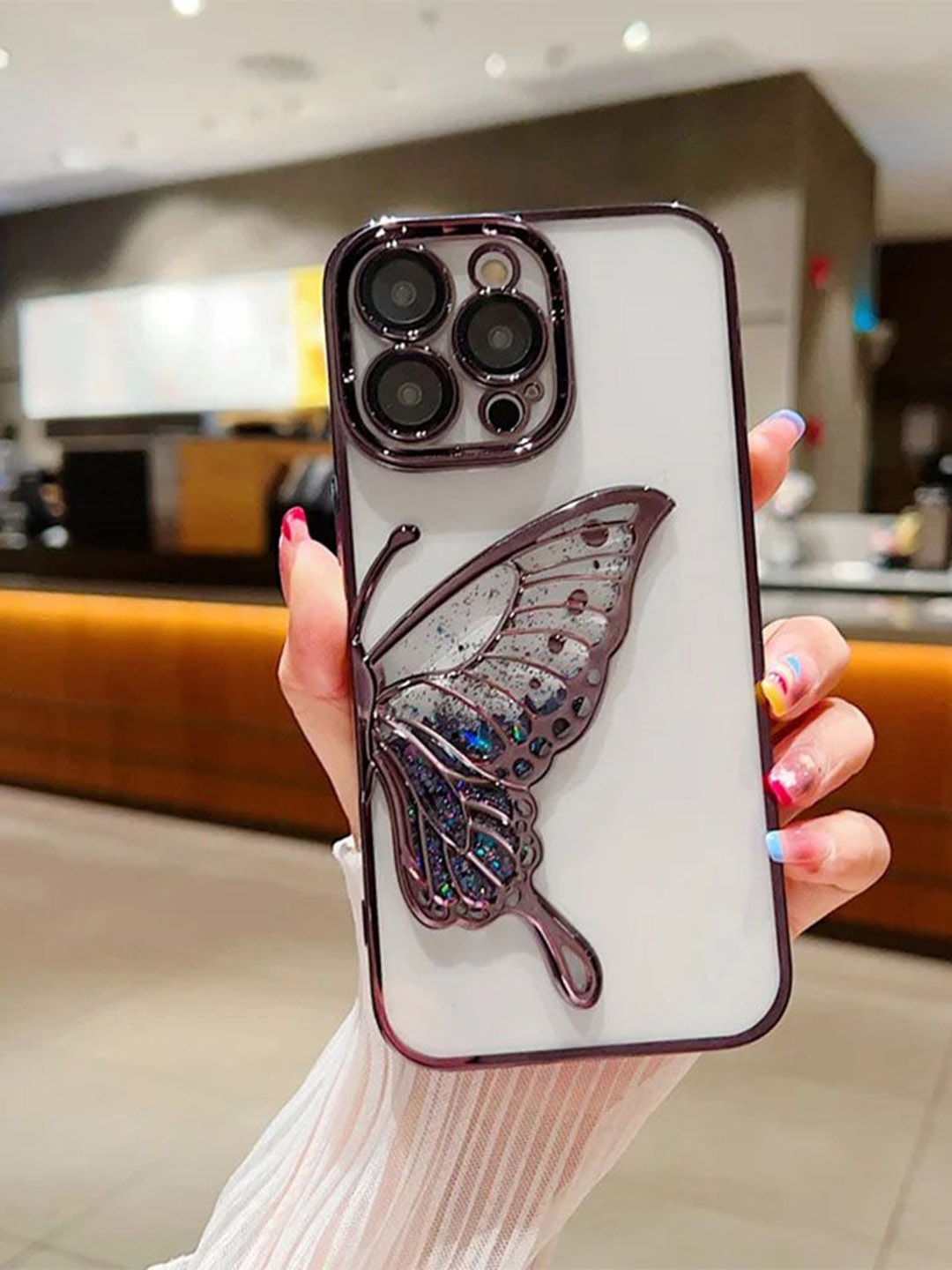 Luxury Kase Quirky LK100 Plating Dream Butterfly Clear iPhone 14 Pro Back Case, Purple
Luxury Kase Quirky LK100 Plating Dream Butterfly Clear iPhone 14 Pro Back Case, Purple
