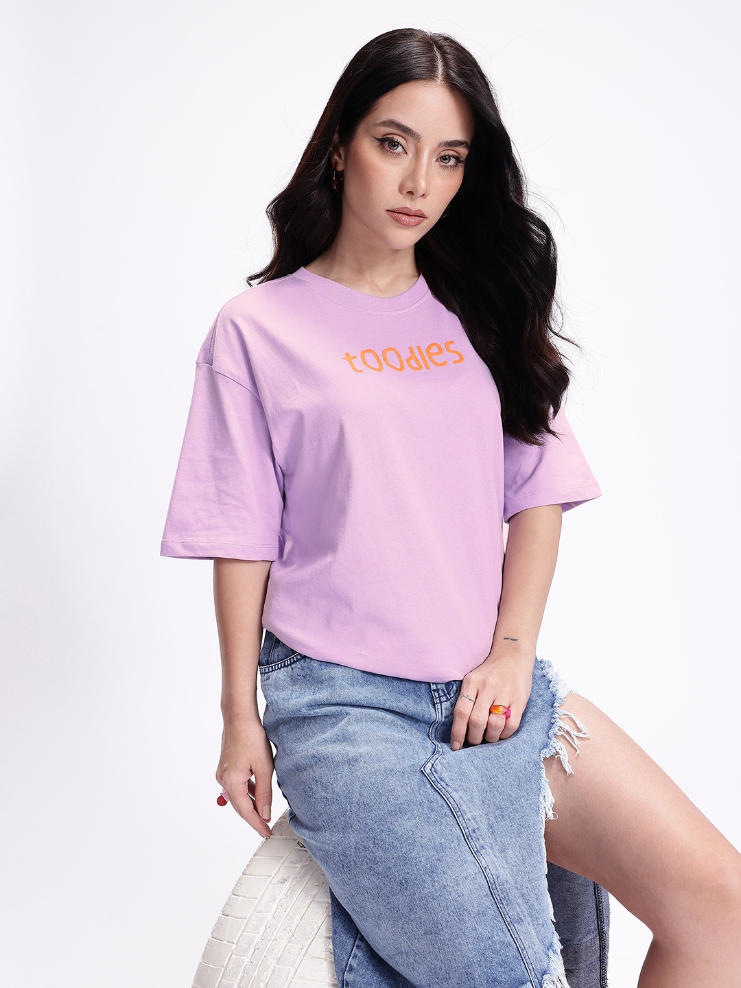 Kook N Keech Disney Solid Pure Cotton Oversized T-shirt with Typography Detail, Lavender
Kook N Keech Disney Solid Pure Cotton Oversized T-shirt with Typography Detail, Lavender