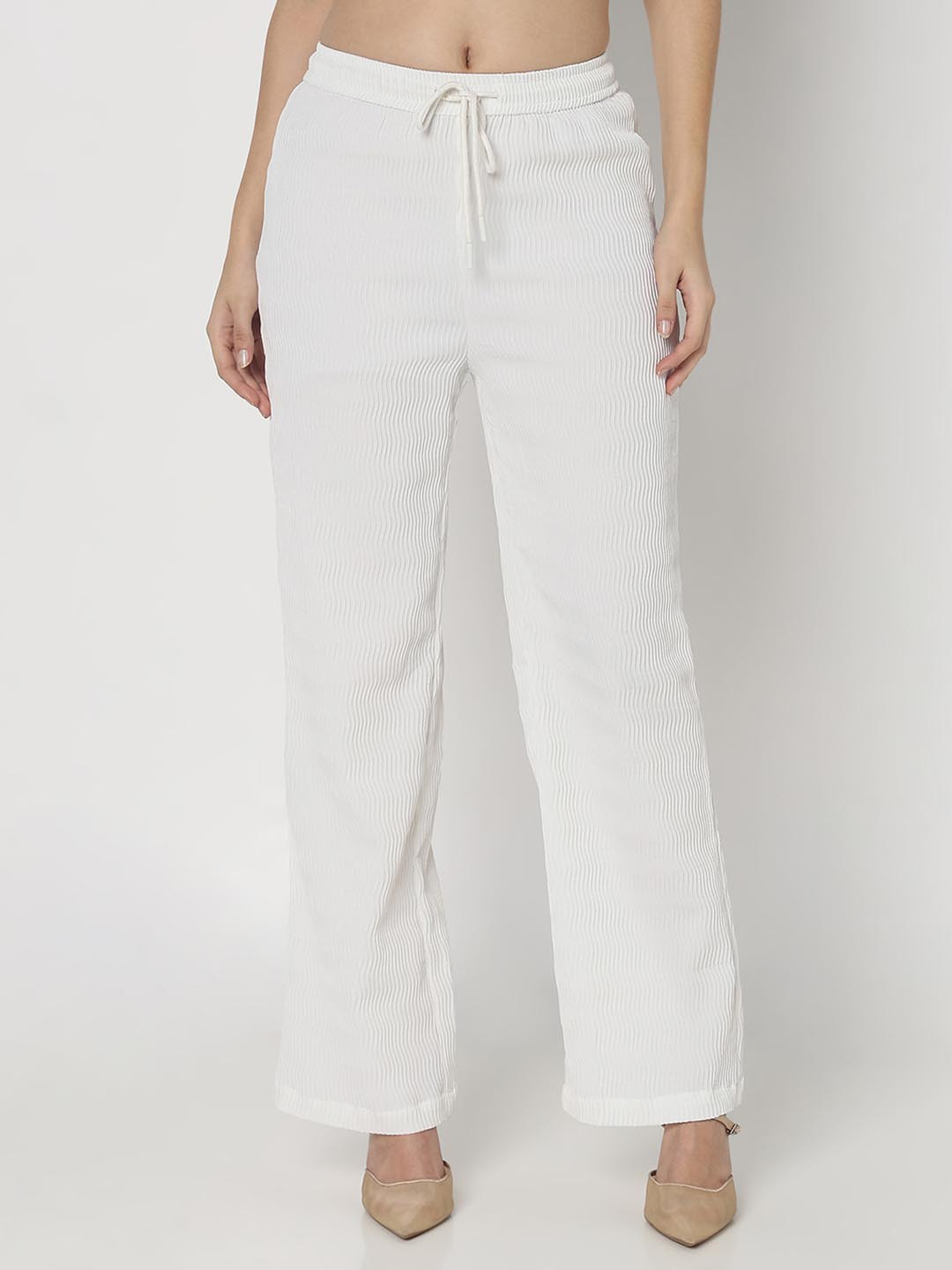 R&B Women Regular Fit Parallel Trousers, White
R&B Women Regular Fit Parallel Trousers, White