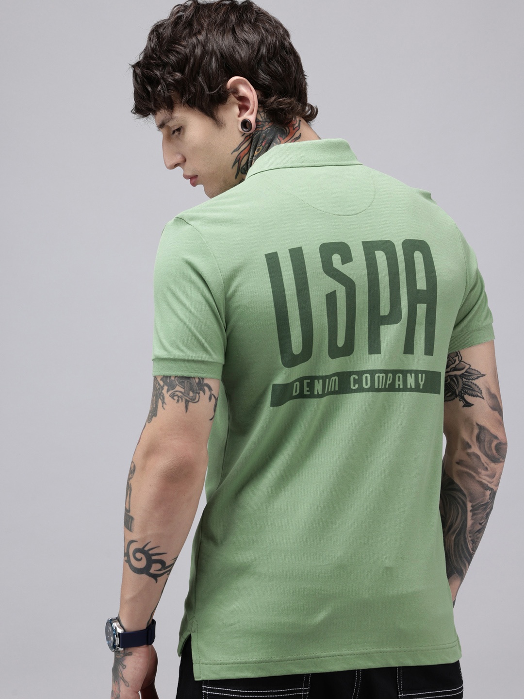 U.S. Polo Assn. Denim Co. Pure Cotton Brand Logo Printed Polo Collar Slim Fit T-shirt, Green
U.S. Polo Assn. Denim Co. Pure Cotton Brand Logo Printed Polo Collar Slim Fit T-shirt, Green