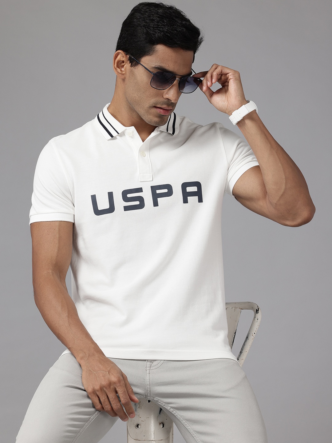 U.S. Polo Assn. Denim Co. Brand Logo Print Polo Collar Pure Cotton Slim Fit T-shirt, White
U.S. Polo Assn. Denim Co. Brand Logo Print Polo Collar Pure Cotton Slim Fit T-shirt, White
