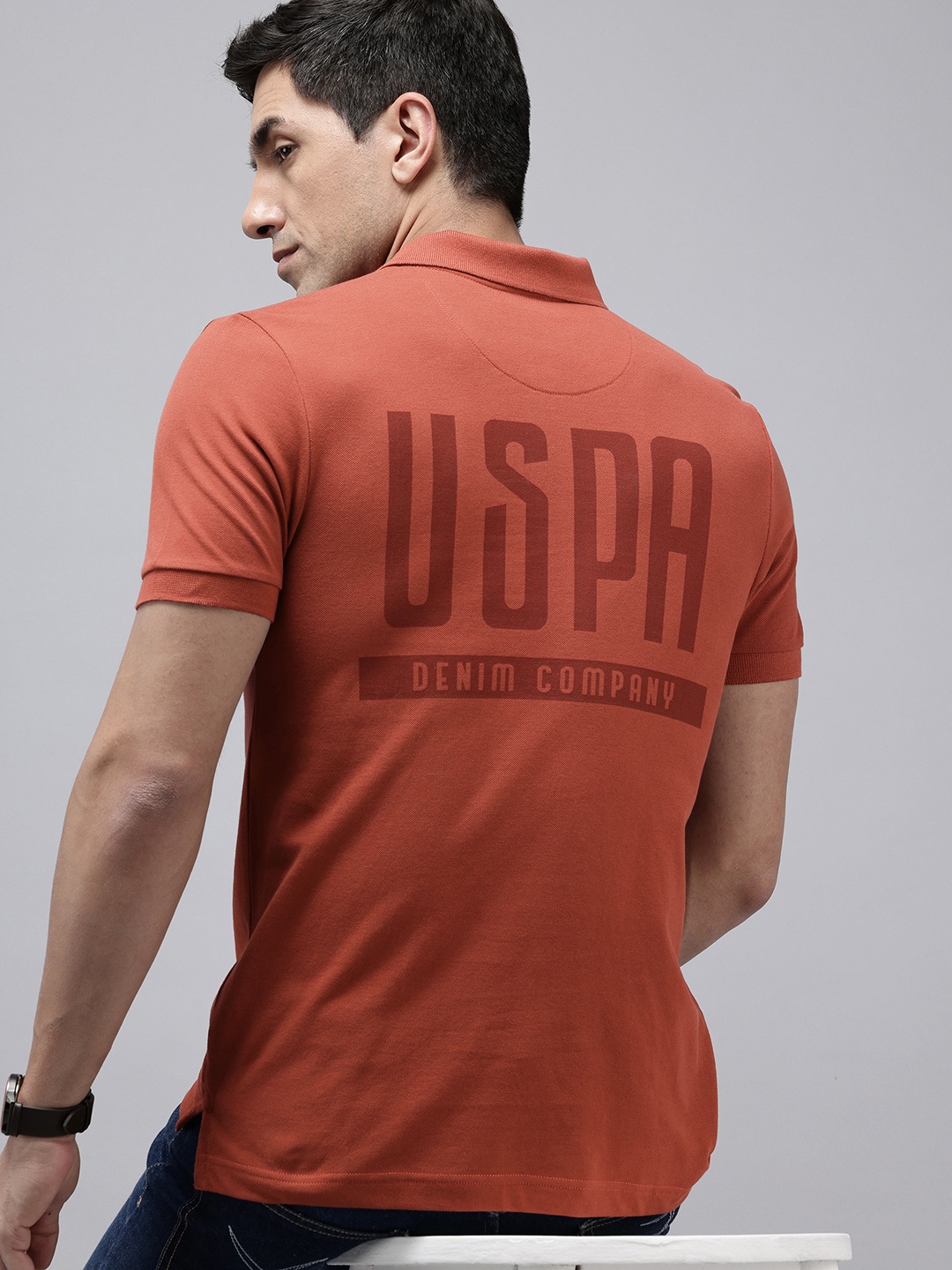 U.S. Polo Assn. Denim Co. Brand Logo Printed Polo Collar Pure Cotton Slim Fit T-shirt, Rust
U.S. Polo Assn. Denim Co. Brand Logo Printed Polo Collar Pure Cotton Slim Fit T-shirt, Rust