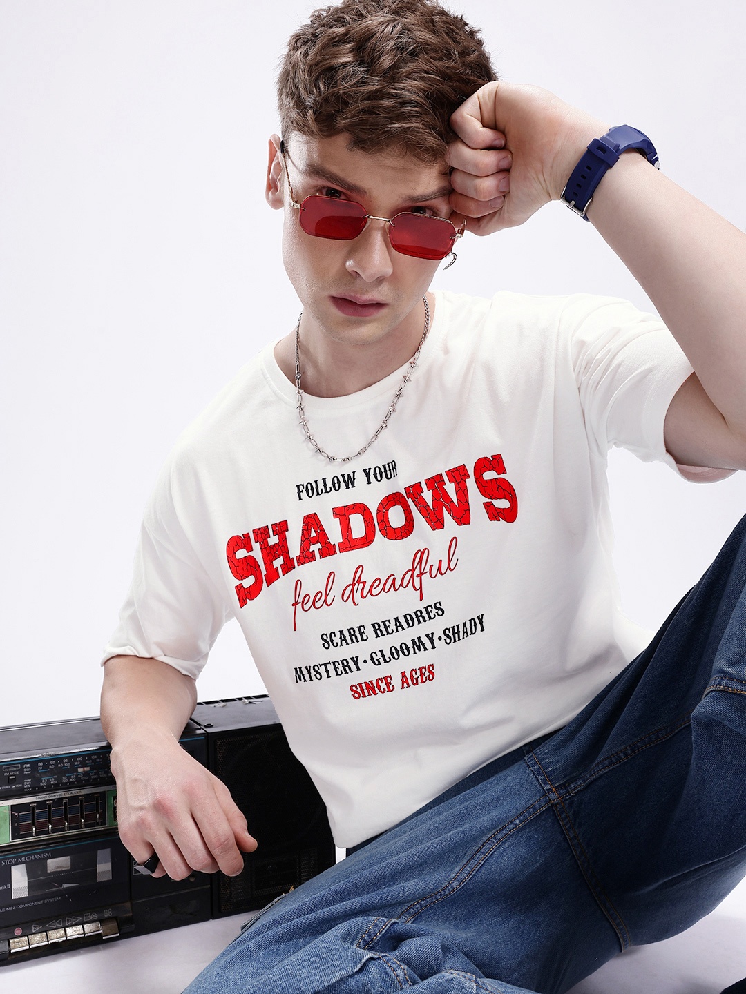 Kook N Keech Men Typography Printed Drop-Shoulder Sleeves Oversized Pure Cotton T-shirt, White
Kook N Keech Men Typography Printed Drop-Shoulder Sleeves Oversized Pure Cotton T-shirt, White