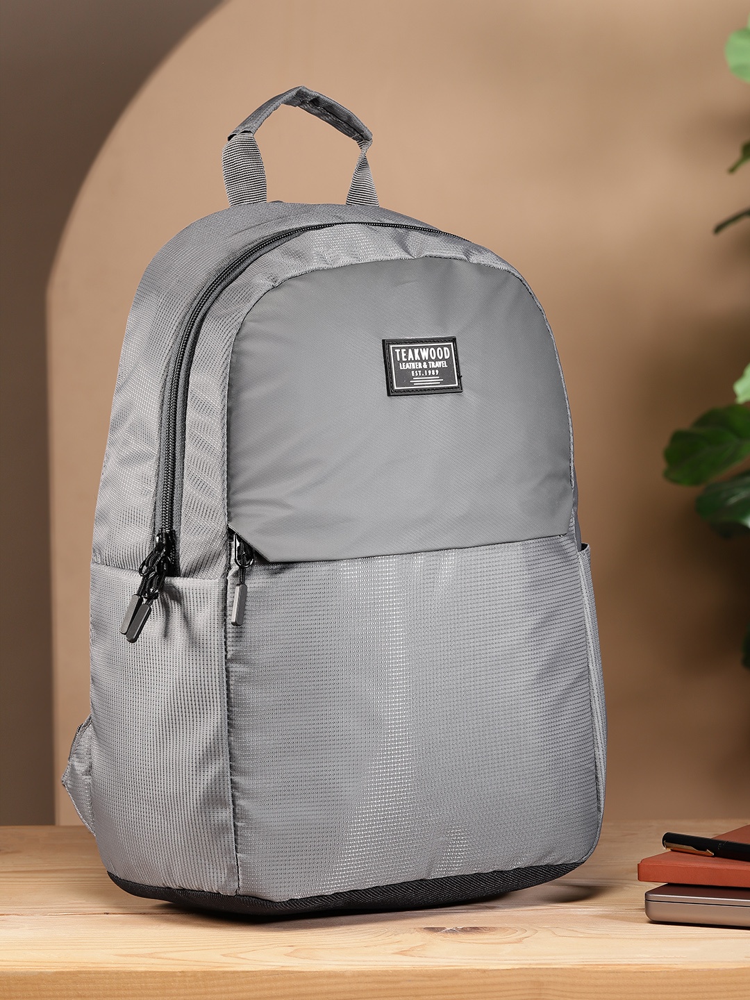 Teakwood Leathers Unisex Laptop Compartment - 15 inch Water Resistance Solid Backpack, Grey
Teakwood Leathers Unisex Laptop Compartment - 15 inch Water Resistance Solid Backpack, Grey