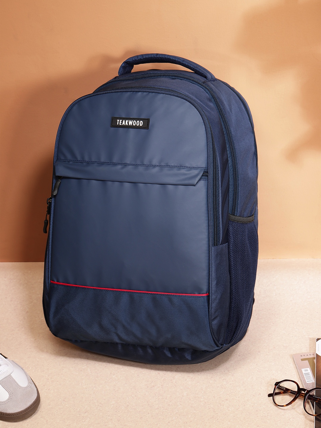 Teakwood Leathers Unisex Laptop Compartment - 18 inch Water-resistant Solid Backpack, Navy blue
Teakwood Leathers Unisex Laptop Compartment - 18 inch Water-resistant Solid Backpack, Navy blue