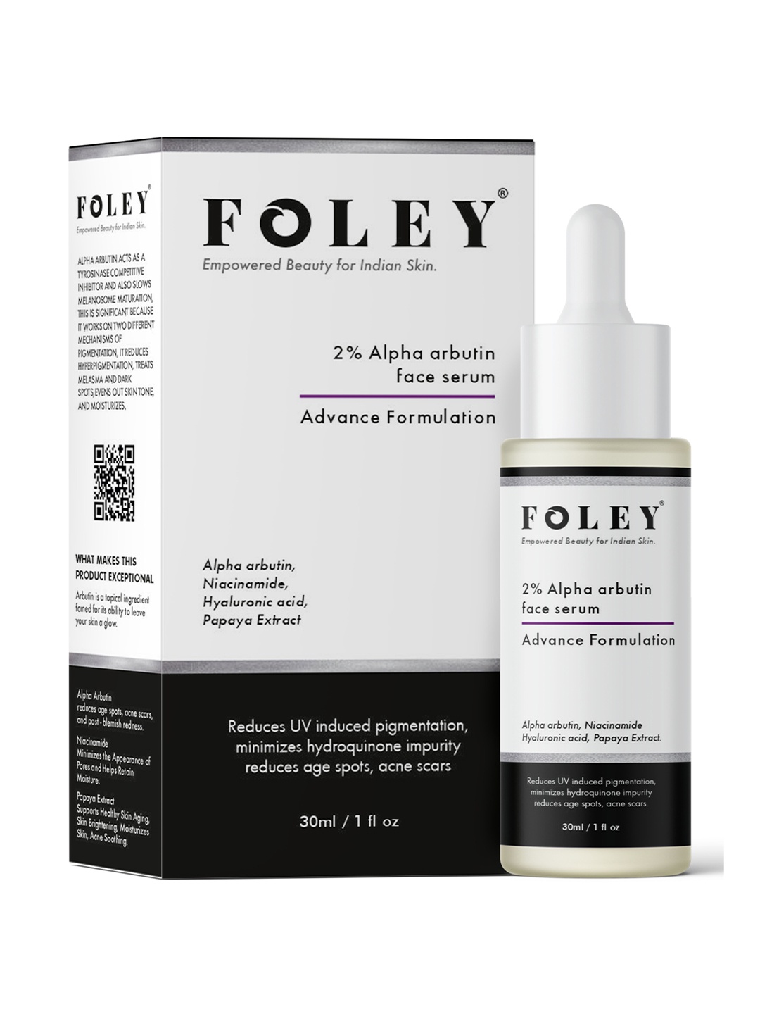 FOLEY 2% Alpha Arbutin Face Serum Reduce Age Spots & Acne Scars - 30 ml, Transparent
FOLEY 2% Alpha Arbutin Face Serum Reduce Age Spots & Acne Scars - 30 ml, Transparent