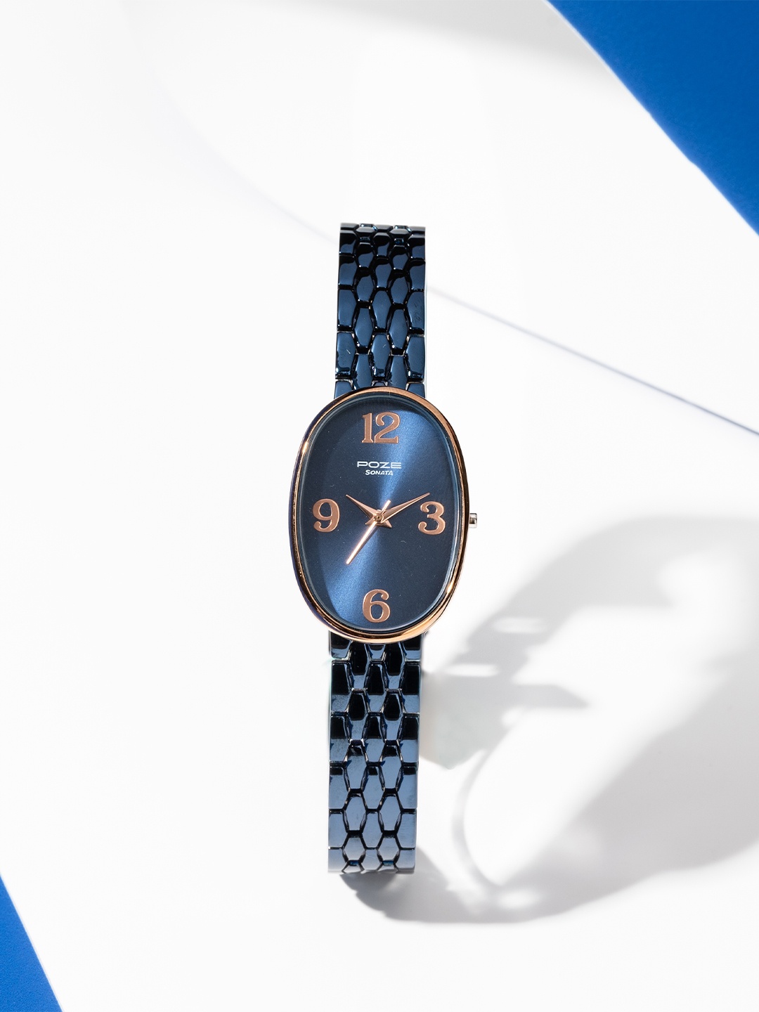 Sonata Women Poze Oval Dial & Bracelet Style Straps Analogue Quartz Watch SP80052KM01W, Blue
Sonata Women Poze Oval Dial & Bracelet Style Straps Analogue Quartz Watch SP80052KM01W, Blue