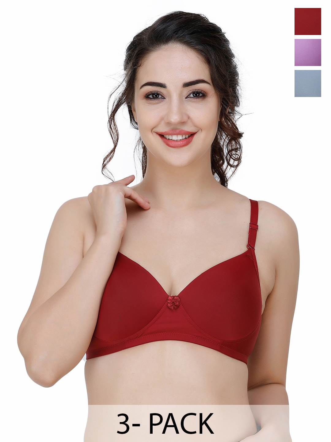 College Girl Pack Of 3 Full Coverage Cut and Sew Lightly Padded T-shirt Bra, Grey
College Girl Pack Of 3 Full Coverage Cut and Sew Lightly Padded T-shirt Bra, Grey