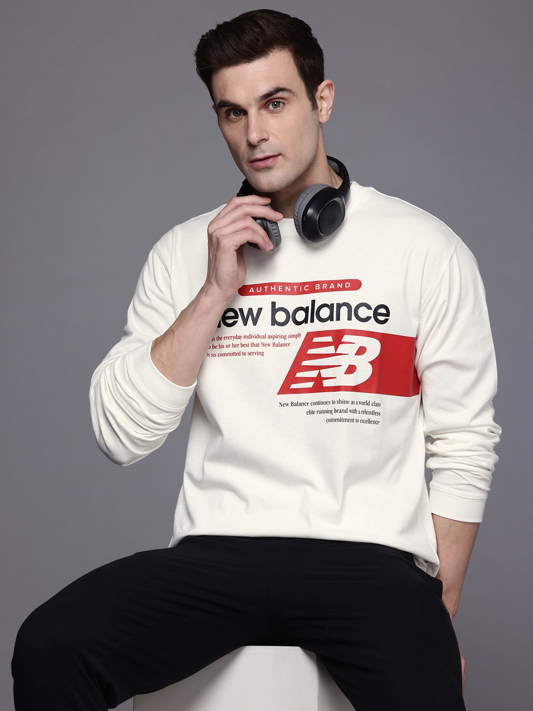 New Balance Men Typography Printed Pure Cotton Athleisure Relaxed T-shirt, Off white
New Balance Men Typography Printed Pure Cotton Athleisure Relaxed T-shirt, Off white