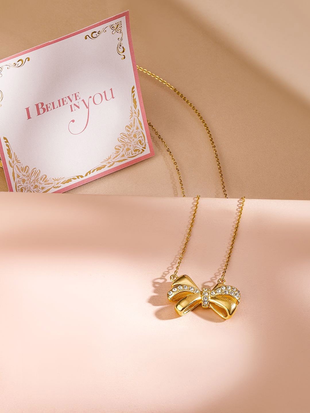 Rubans Valentine's 18KT Gold-Plated Stainless-Steel Tarnish-Free Bow Pendant Necklace
Rubans Valentine's 18KT Gold-Plated Stainless-Steel Tarnish-Free Bow Pendant Necklace