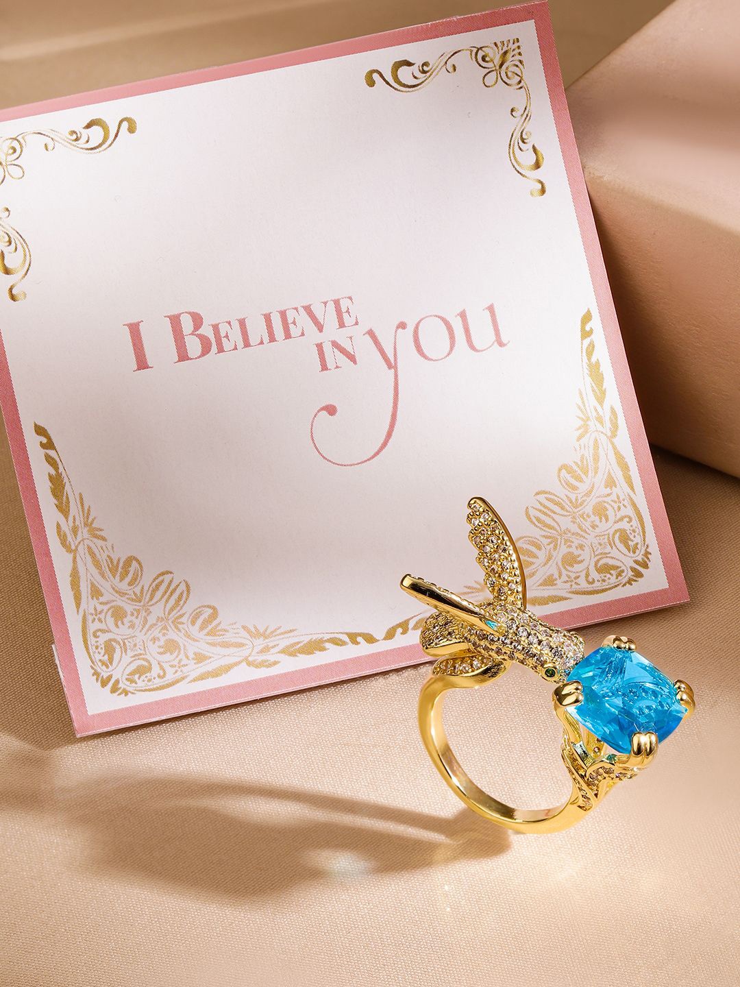 Rubans Valentine's 24K Gold Plated Hypoallergenic Blue Sapphire & Cubic Zirconia Ring
Rubans Valentine's 24K Gold Plated Hypoallergenic Blue Sapphire & Cubic Zirconia Ring