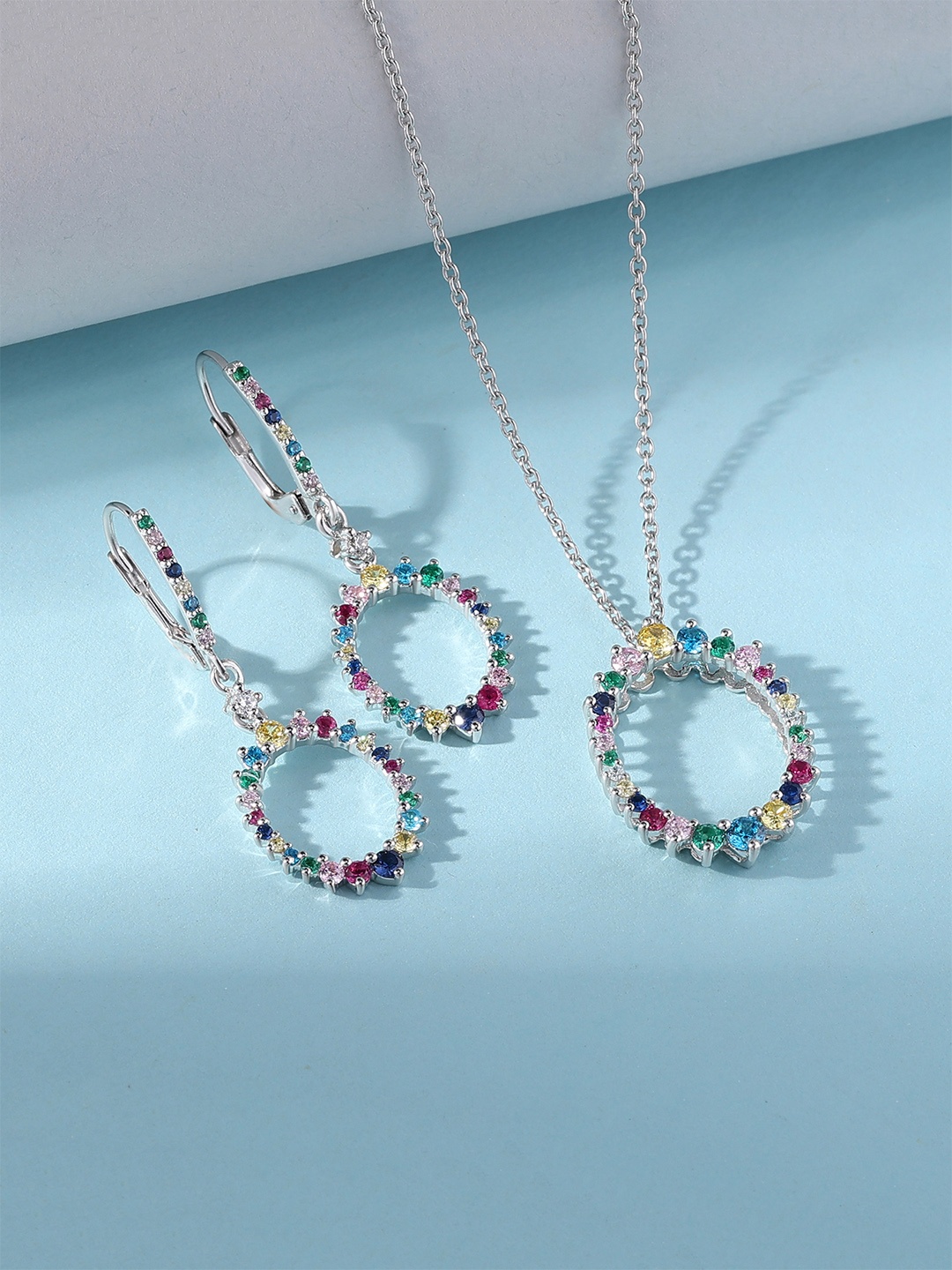 Ornate Jewels 925 Sterling Silver Rhodium Plated AD Stone Studded Jewellery Set
Ornate Jewels 925 Sterling Silver Rhodium Plated AD Stone Studded Jewellery Set
