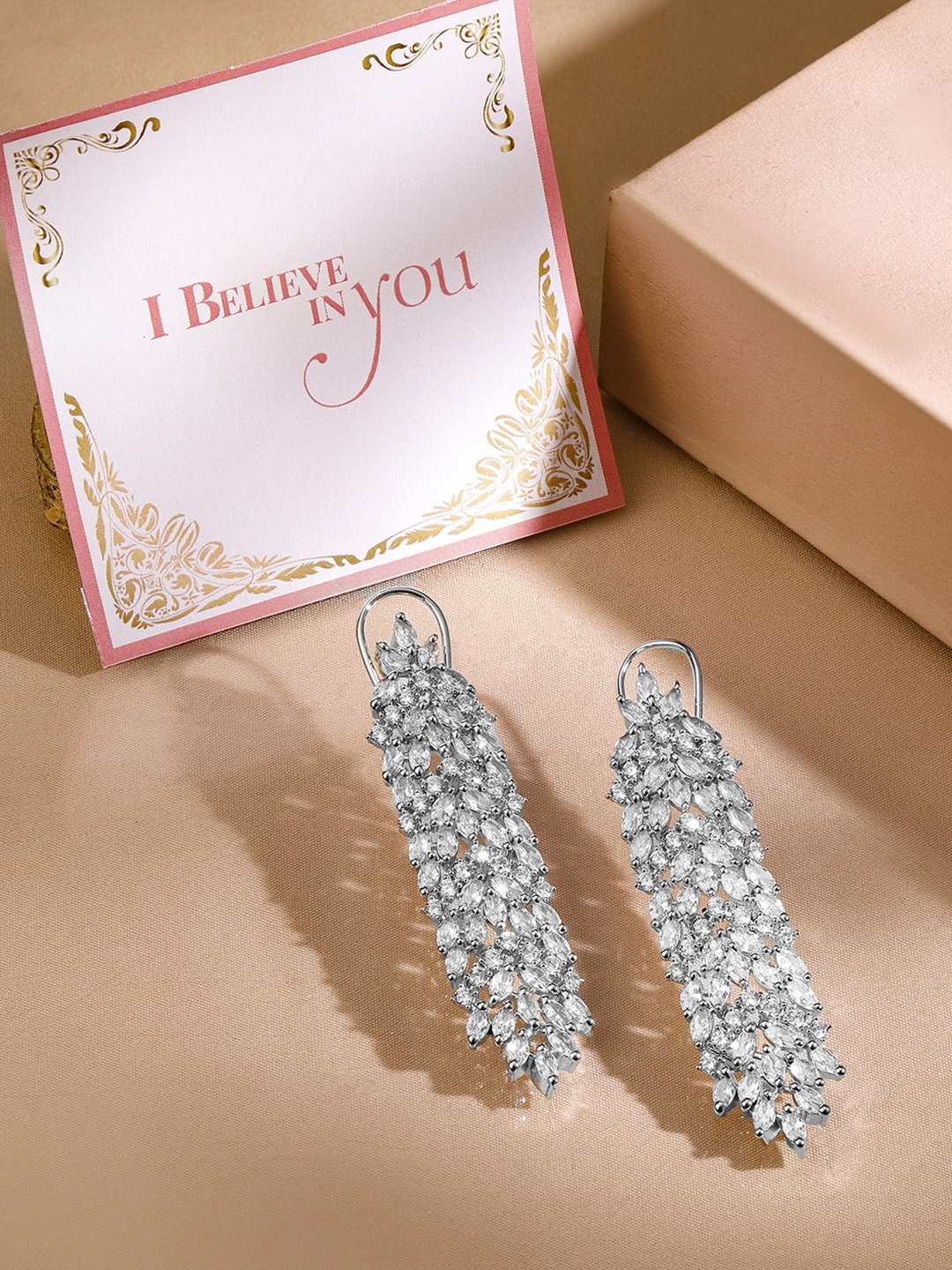 Rubans Valentine's Silver-Plated AAA Cubic Zirconia Studded Premium Long Drop Earrings
Rubans Valentine's Silver-Plated AAA Cubic Zirconia Studded Premium Long Drop Earrings