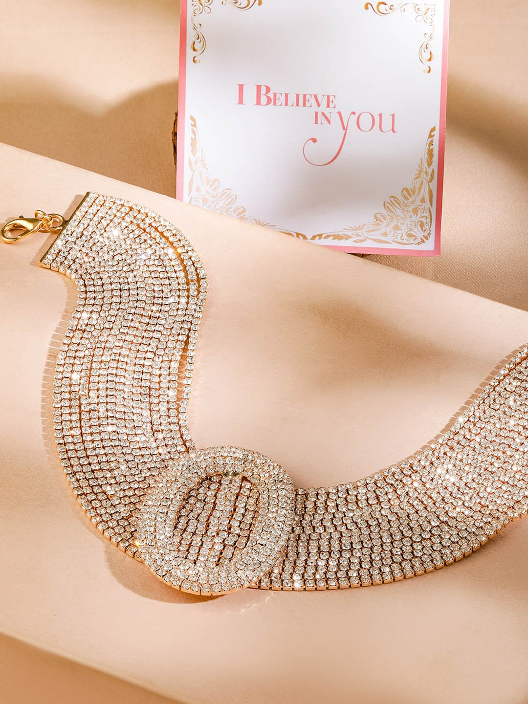 Rubans Valentine's 18K Gold Plated Crystal AD & CZ Multi-Strand Choker Necklace & Earrings
Rubans Valentine's 18K Gold Plated Crystal AD & CZ Multi-Strand Choker Necklace & Earrings