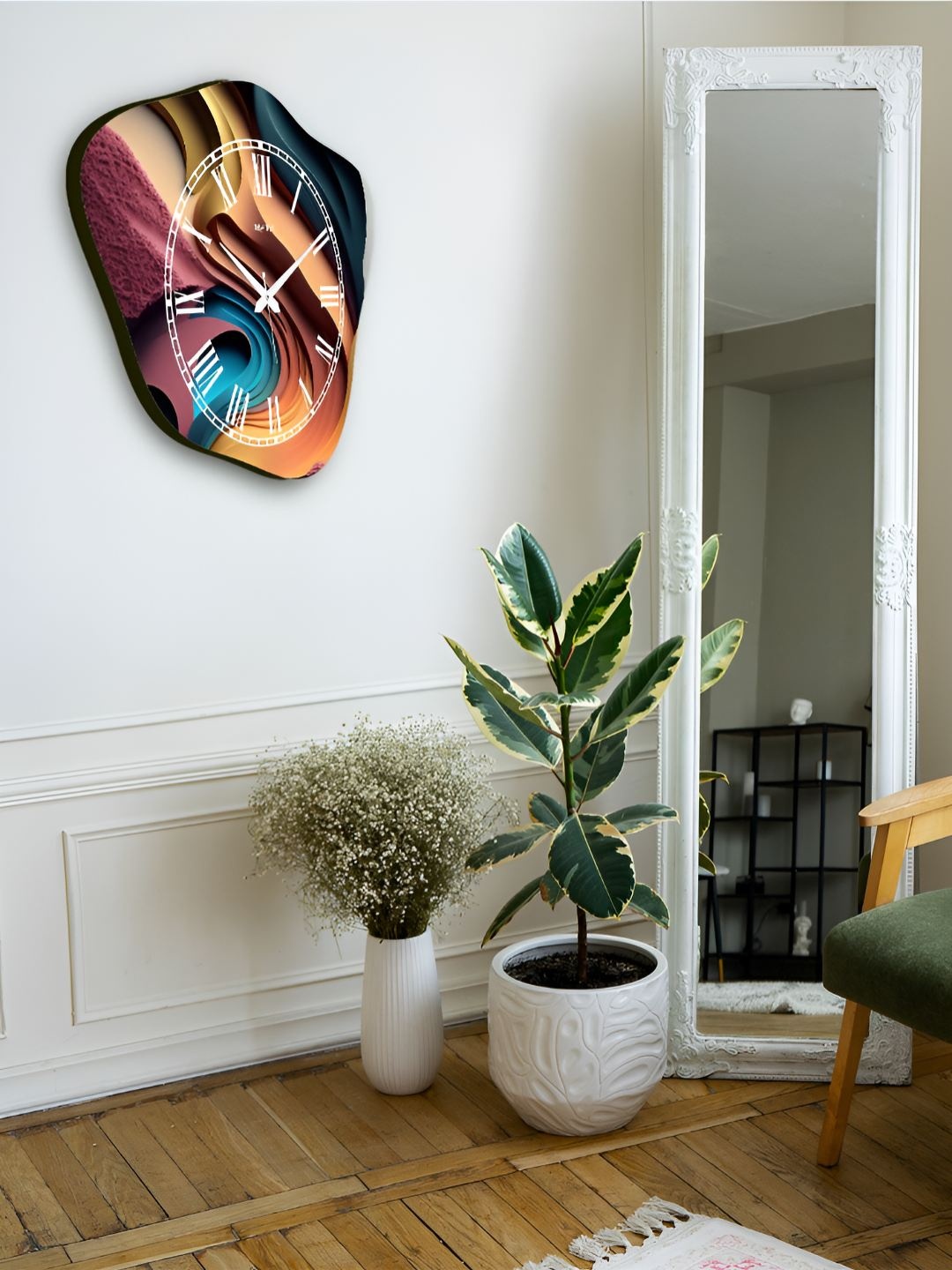 OLIVE TREE Brown Printed Analogue Wooden Abstract Contemporary Silent Movement Wall Clock
OLIVE TREE Brown Printed Analogue Wooden Abstract Contemporary Silent Movement Wall Clock