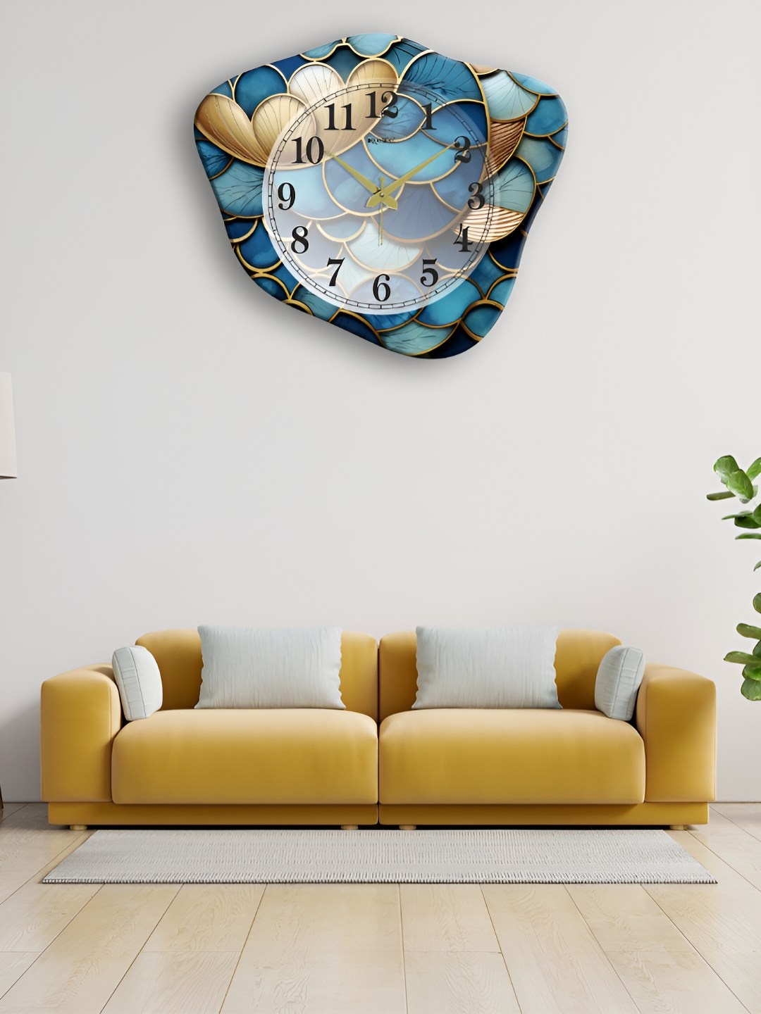 OLIVE TREE Blue And White Printed Analogue Wooden Abstract Shaped Contemporary Wall Clock
OLIVE TREE Blue And White Printed Analogue Wooden Abstract Shaped Contemporary Wall Clock