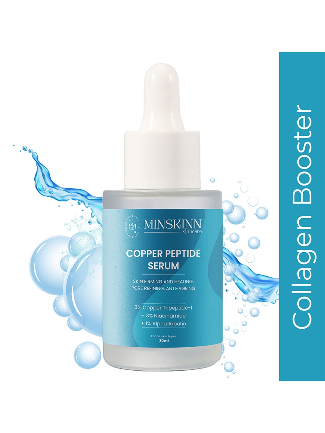 Minskinn Skincare Copper Peptide Serum 3% With Niacinamide & Hyaluronic Acid - 30 ml, Transparent
Minskinn Skincare Copper Peptide Serum 3% With Niacinamide & Hyaluronic Acid - 30 ml, Transparent