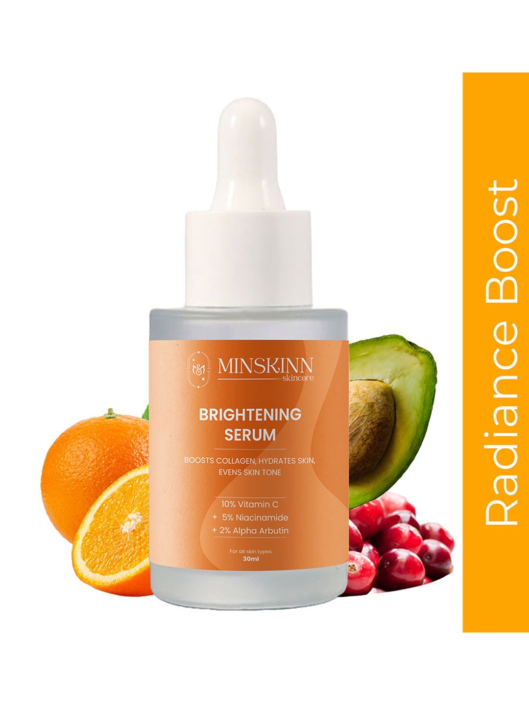 Minskinn Skincare Brightening Serum With 10% Vitamin C & 5% Niacinamide - 30 ml, Transparent
Minskinn Skincare Brightening Serum With 10% Vitamin C & 5% Niacinamide - 30 ml, Transparent