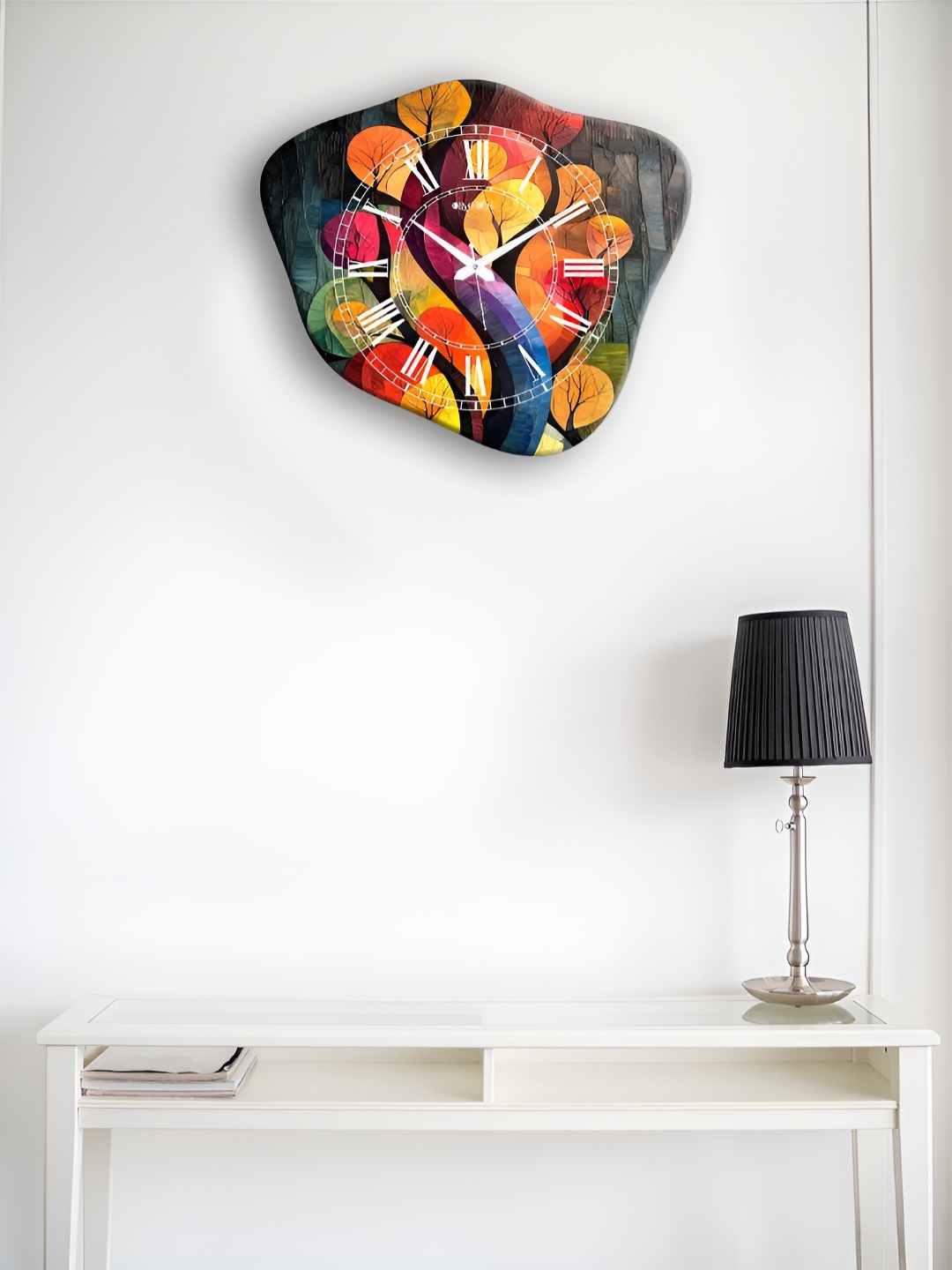 OLIVE TREE Black & Orange Printed Analogue Wooden Abstract Shaped Contemporary Wall Clock
OLIVE TREE Black & Orange Printed Analogue Wooden Abstract Shaped Contemporary Wall Clock
