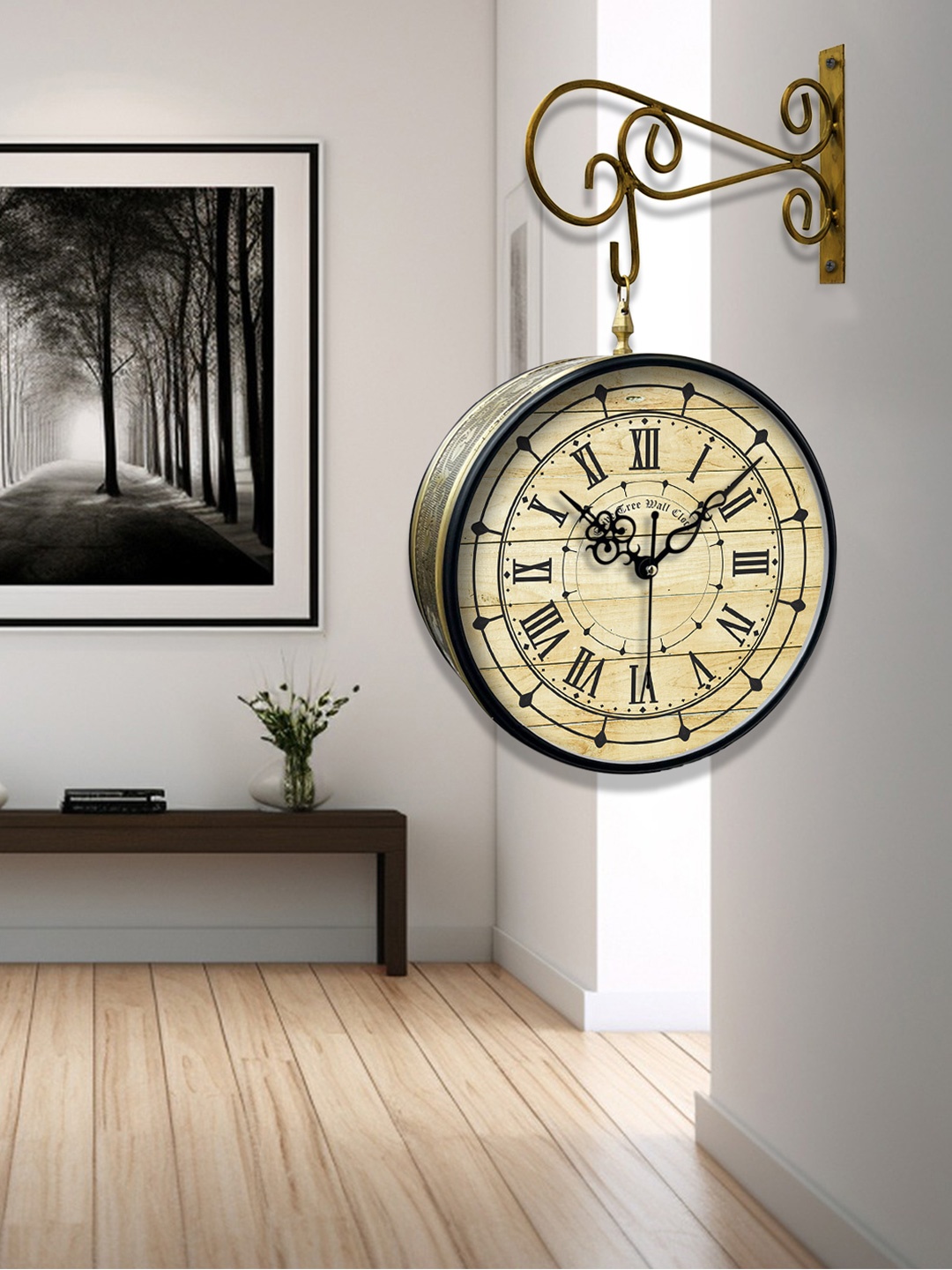 OLIVE TREE Gold-Toned & Brown Analogue Metal Round Shaped Vintage Wall Clock, Silver
OLIVE TREE Gold-Toned & Brown Analogue Metal Round Shaped Vintage Wall Clock, Silver
