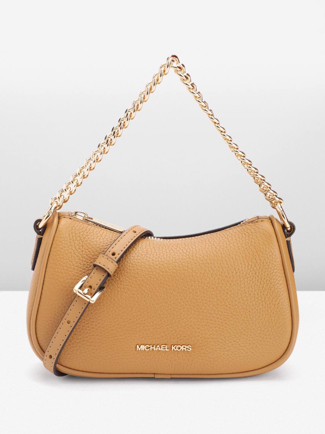 Michael Kors Textured Leather Structured Handheld Bag with Detachable Sling Strap, Camel brown
Michael Kors Textured Leather Structured Handheld Bag with Detachable Sling Strap, Camel brown