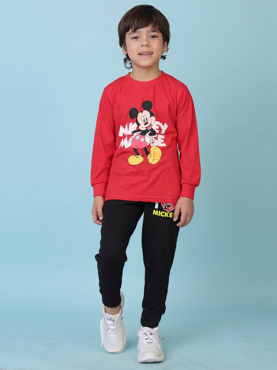 Disney By Miss and Chief Boys Mickey Mouse Printed Long Sleeves Sweatshirt With Joggers, Red
Disney By Miss and Chief Boys Mickey Mouse Printed Long Sleeves Sweatshirt With Joggers, Red