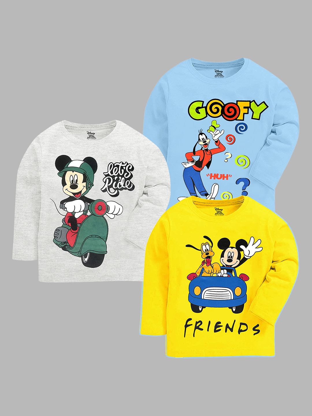 Disney By Miss and Chief Boys Pack Of 3 Mickey & Friends Graphic Printed Cotton T-shirts, Blue
Disney By Miss and Chief Boys Pack Of 3 Mickey & Friends Graphic Printed Cotton T-shirts, Blue