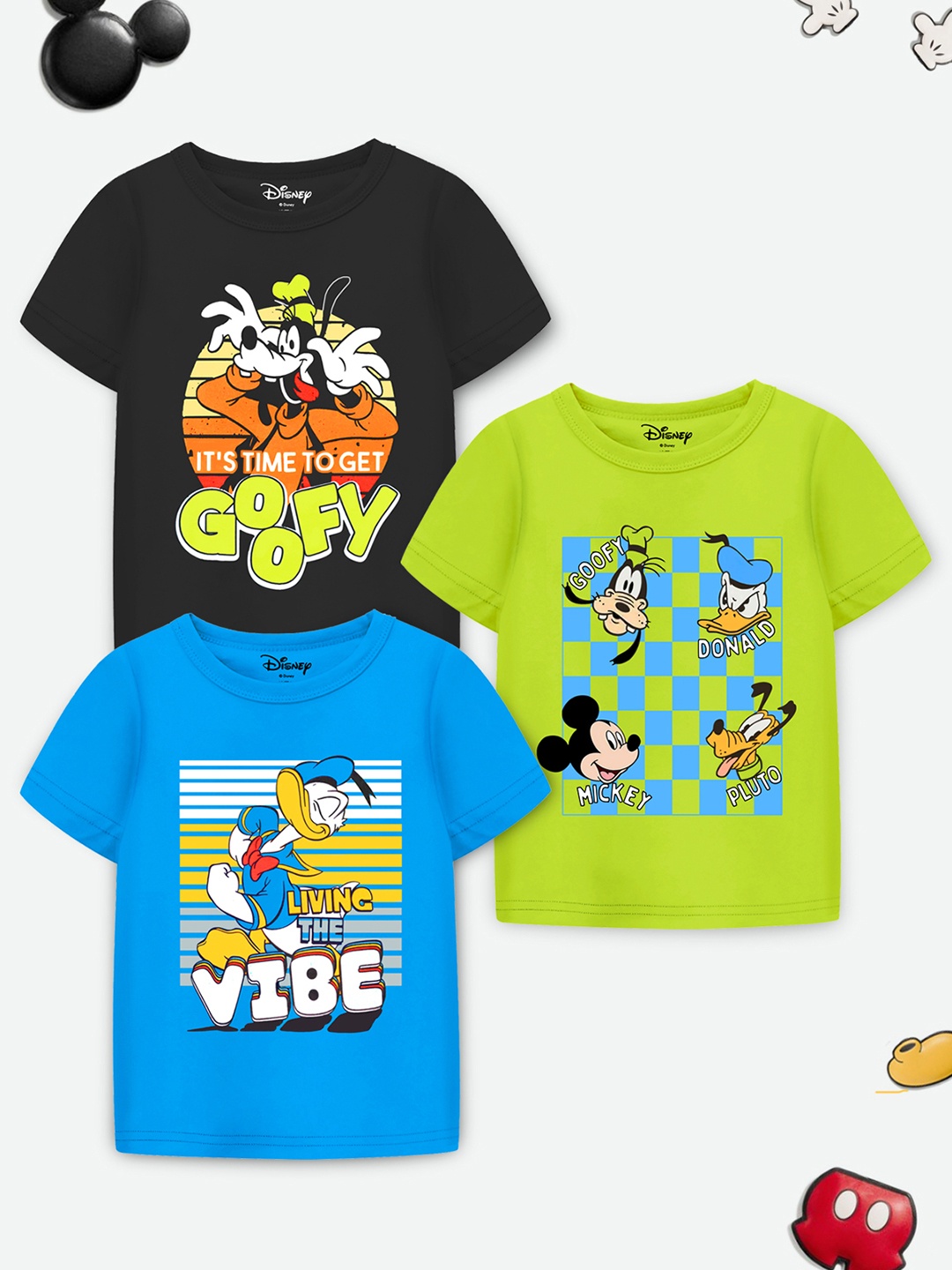 Disney By Miss and Chief Boys Pack Of 3 Mickey & Friends Graphic Printed T-shirts, Green
Disney By Miss and Chief Boys Pack Of 3 Mickey & Friends Graphic Printed T-shirts, Green