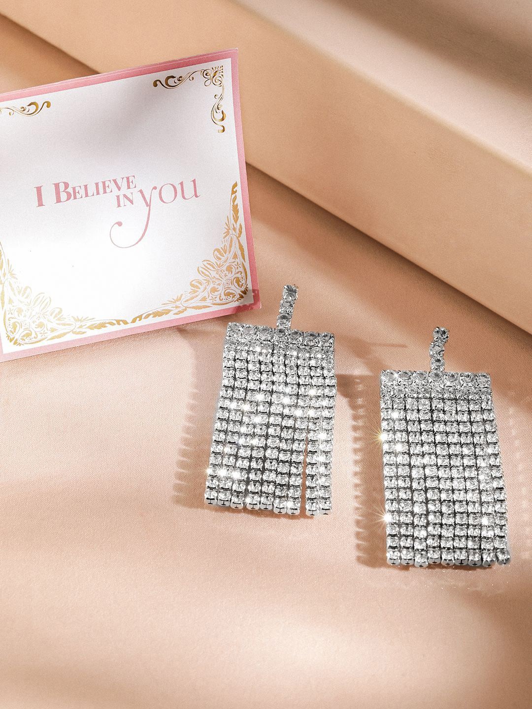 Rubans Valentine's Rhodium Plated Multi Strand Cubic Zirconia Dangle Drop Earrings, Silver
Rubans Valentine's Rhodium Plated Multi Strand Cubic Zirconia Dangle Drop Earrings, Silver
