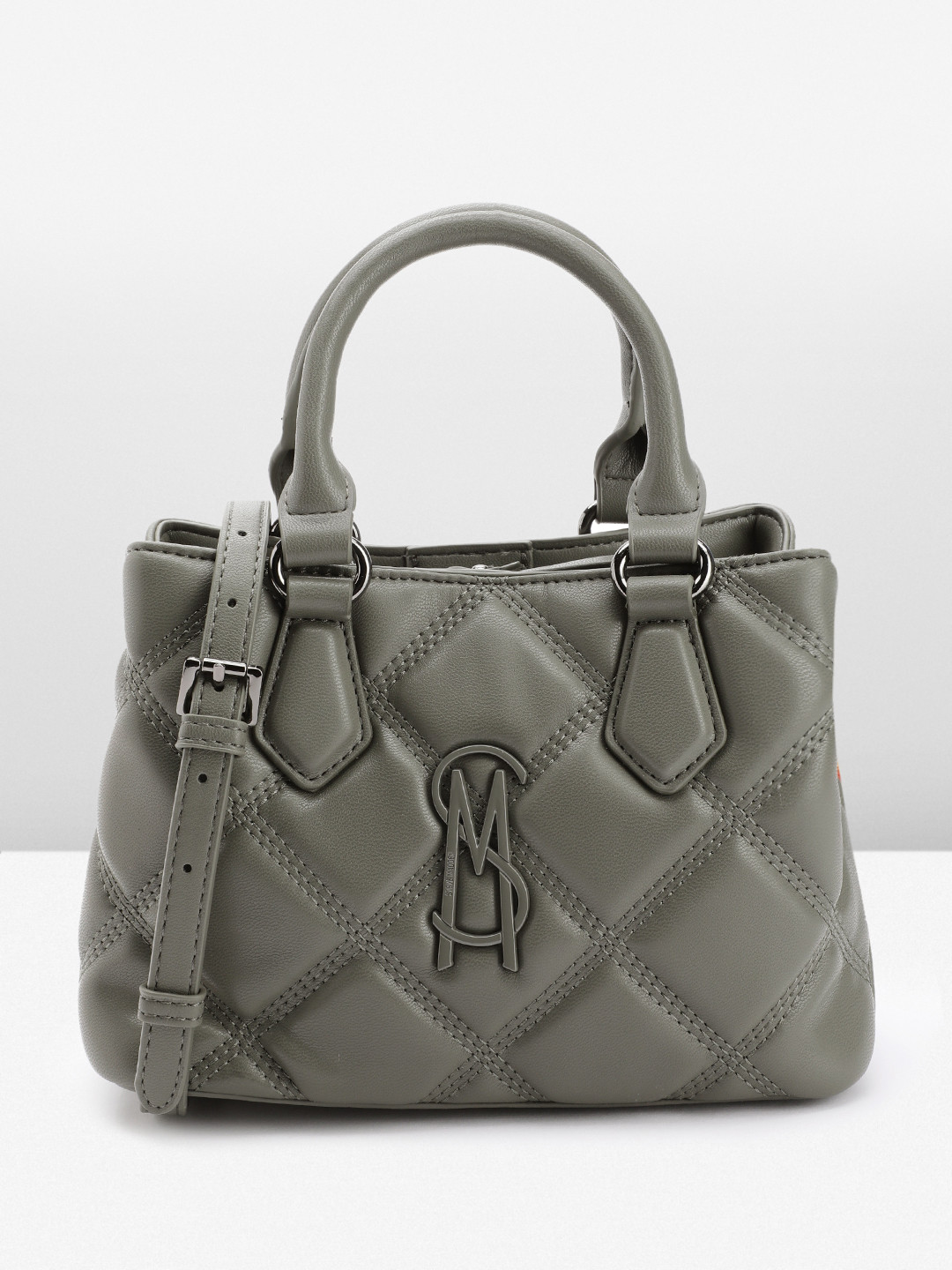 Steve Madden Quilted Structured Handheld Bag, Olive
Steve Madden Quilted Structured Handheld Bag, Olive
