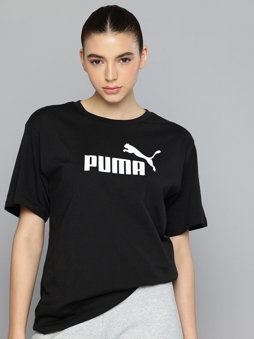 Puma Brand Logo Printed Drop-Shoulder Sleeves Pure Cotton Relaxed Fit T-shirt, Black
Puma Brand Logo Printed Drop-Shoulder Sleeves Pure Cotton Relaxed Fit T-shirt, Black